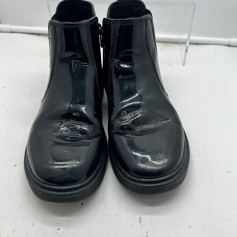 Dr. Martens Booties Boots Womens 5 Black Patent Chelsea Slip Resistant Ankle - Picture 4 of 9